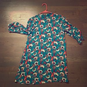 Floral Long Sleeve Mini Dress